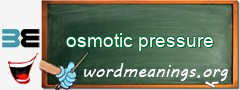 WordMeaning blackboard for osmotic pressure